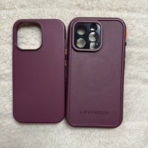 Lifeproof maroon iPhone 13 Pro cases